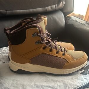 Brown and Tan Hiking Boots